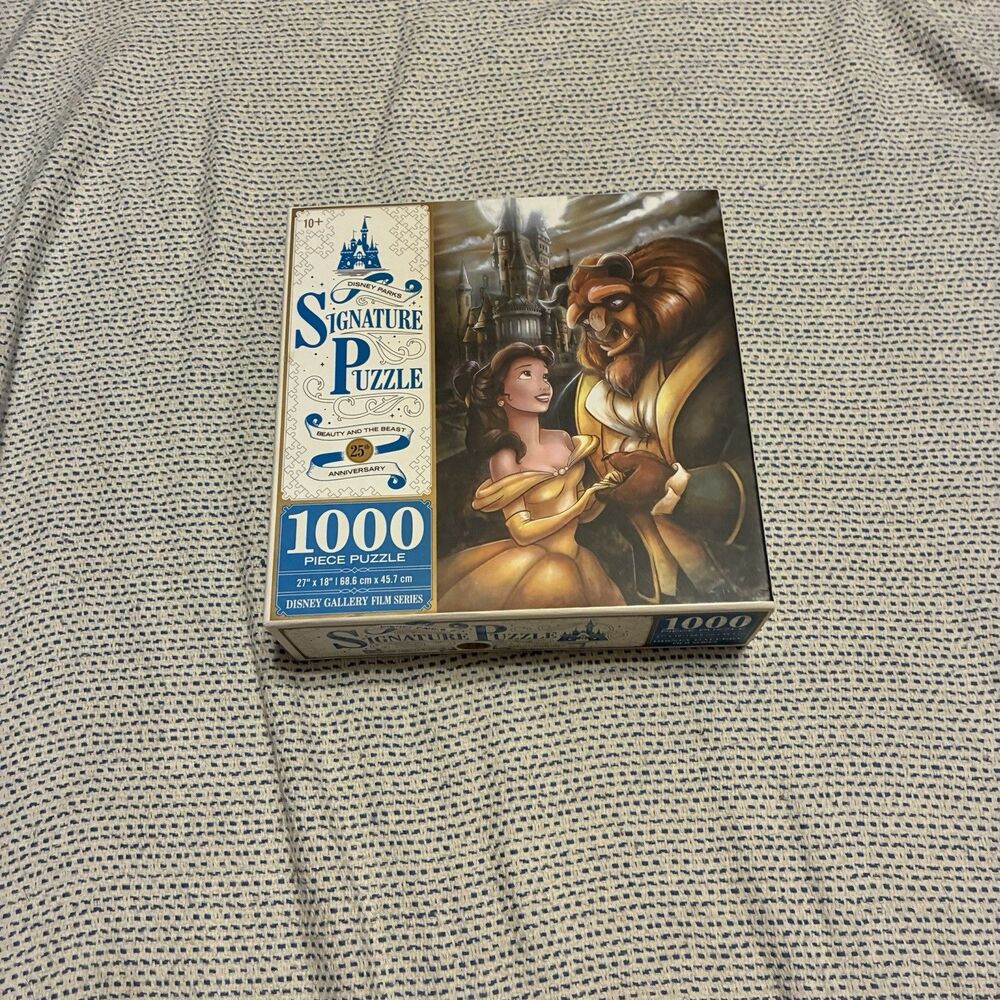 Disney Parks Beauty and the Beast Signature Puzzle 25th Anniversary 1000 Piece